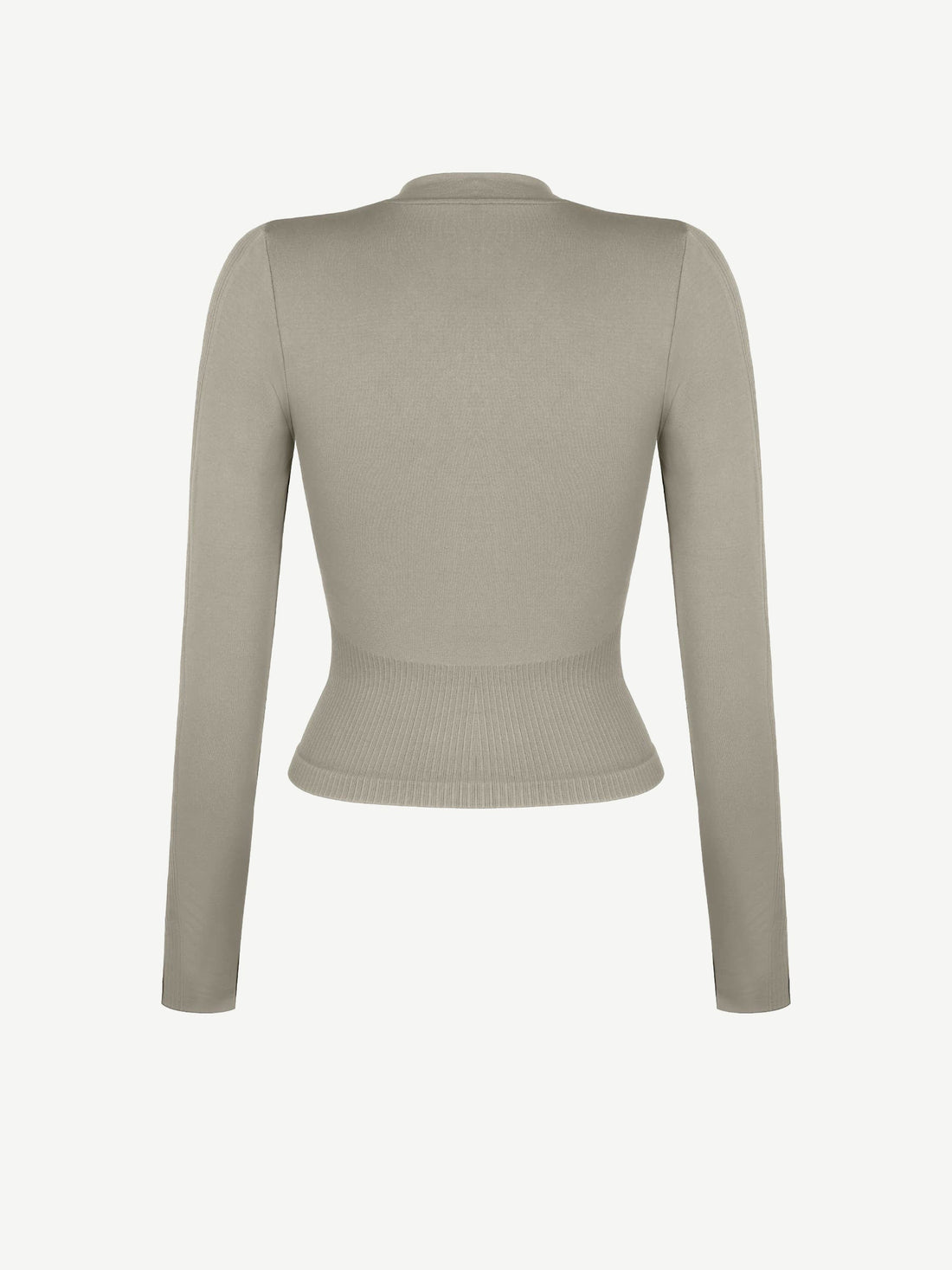 Seamless Full Zipper Running Top with Thumb Holes