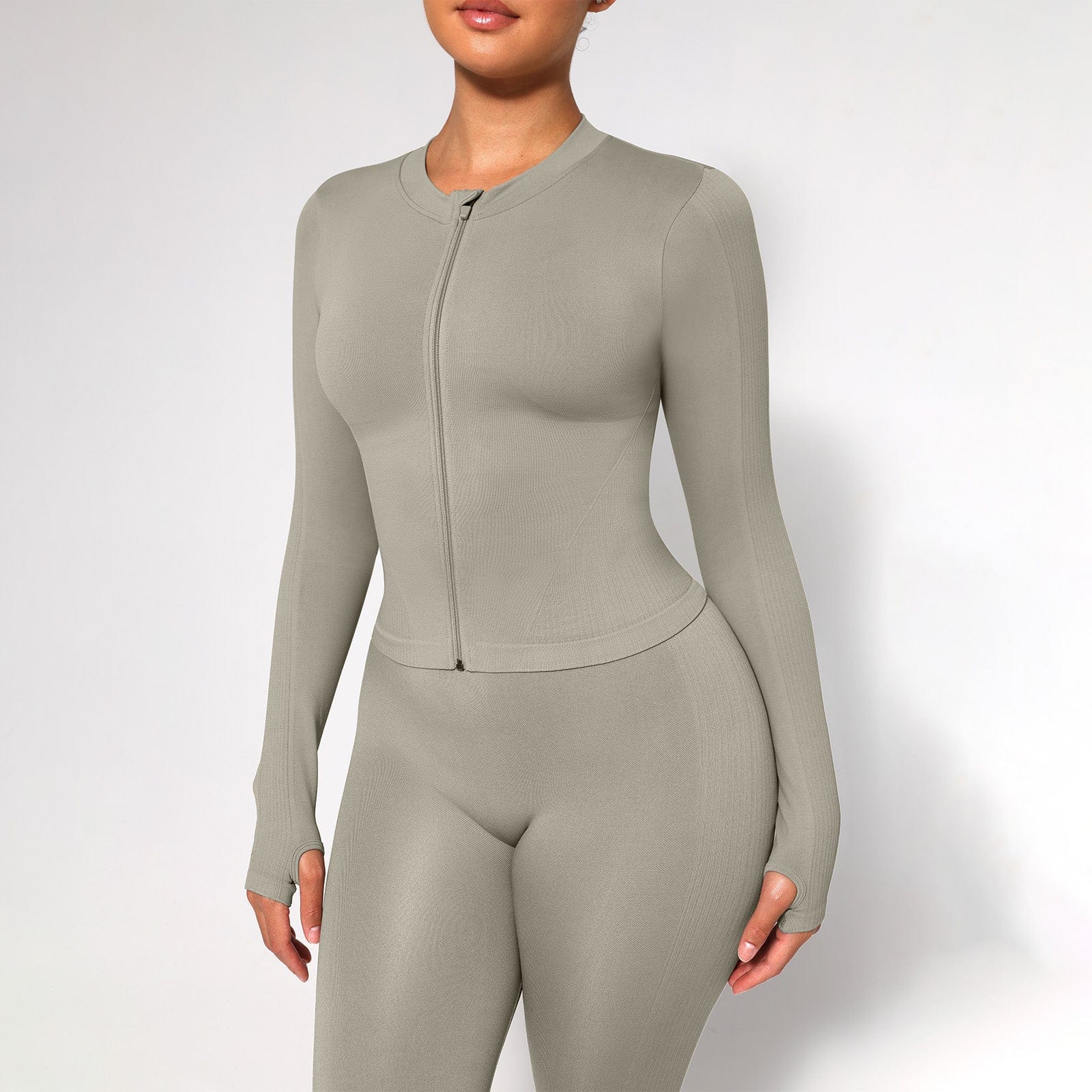 Seamless Bust Support Racerback Sports Bra with Removable Cups