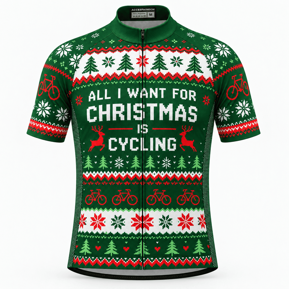 All I Want for Christmas Is Cycling Jersey & Kit Men Short Sleeve Front Jersey