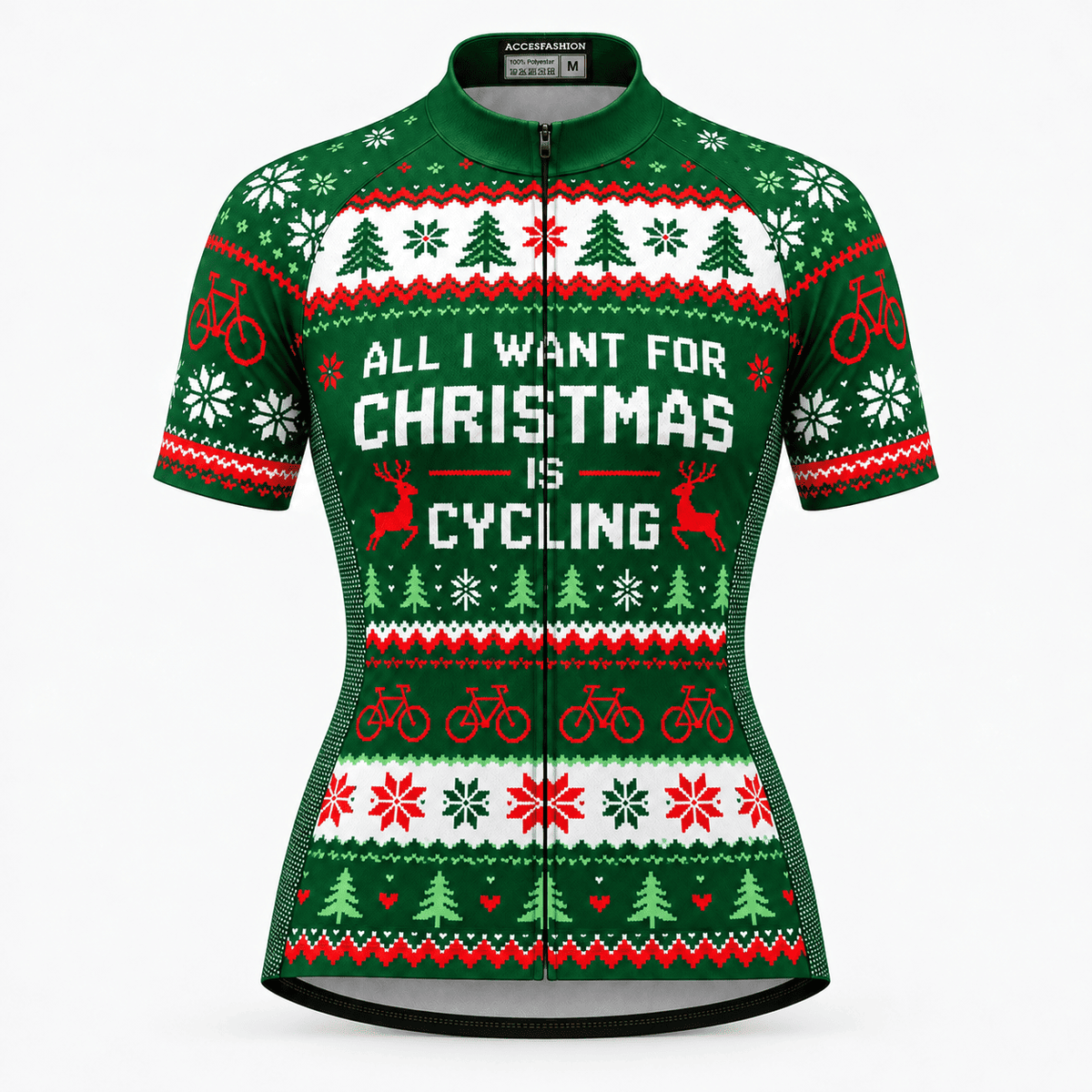 All I Want for Christmas Is Cycling Jersey & Kit Women Short Sleeve Front Jersey