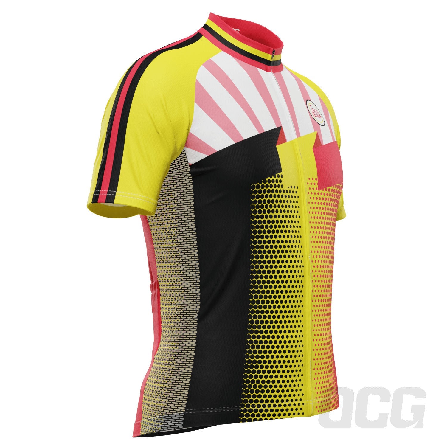 Men's World Countries Team Belgium Icon Short Sleeve Cycling Jersey