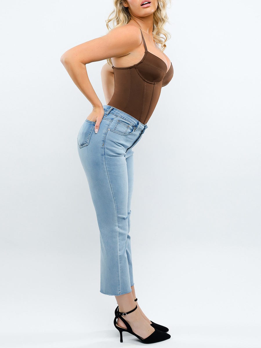 Integrated Corset Body with Bra Thong Shapewear Bodysuit