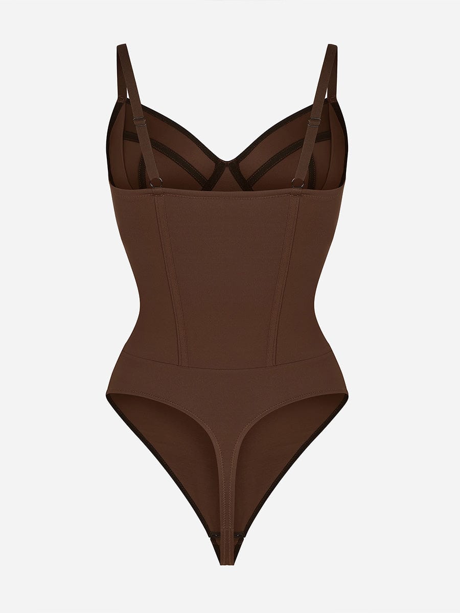 Integrated Corset Body with Bra Thong Shapewear Bodysuit