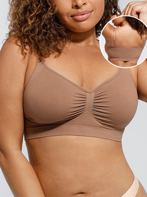 Wireless Supportive Shaping Bra with Adjustable Straps
