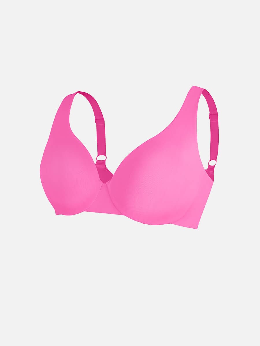 Unpadded Underwired Deep V-Neck Side Support Bra