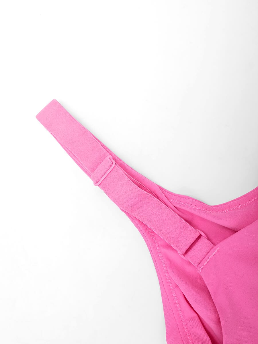Unpadded Underwired Deep V-Neck Side Support Bra