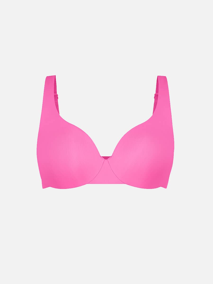 Unpadded Underwired Deep V-Neck Side Support Bra