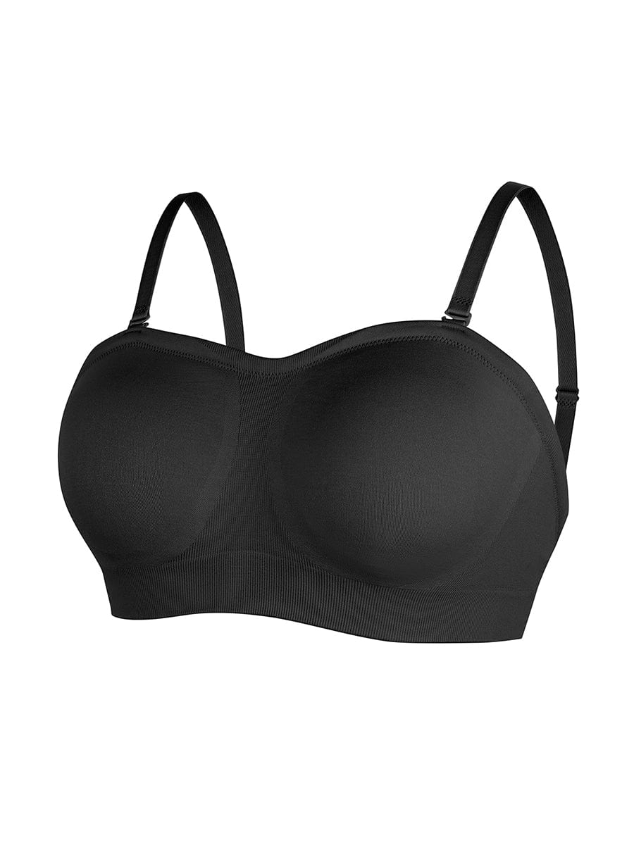 Seamless Strapless Wireless Breast Support Bra with Removable Cup Pad