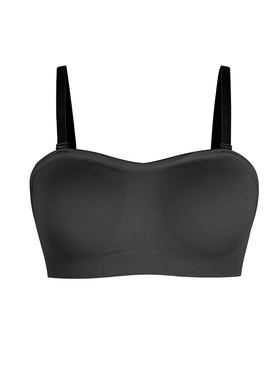 Seamless Strapless Wireless Breast Support Bra with Removable Cup Pad