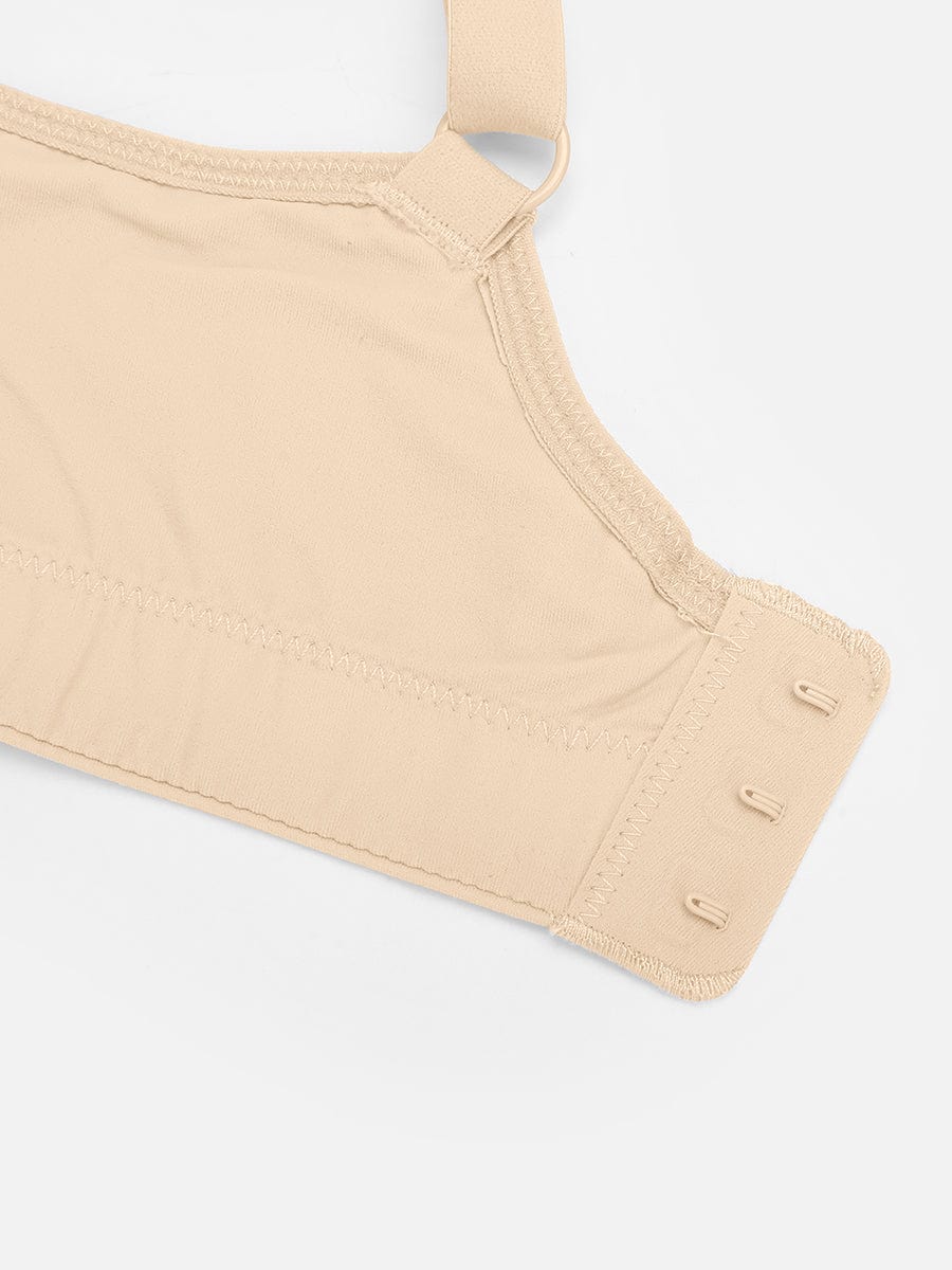 Seamless Comfort Underarm Smoothing V-Neck Bralette with Adjustable Straps