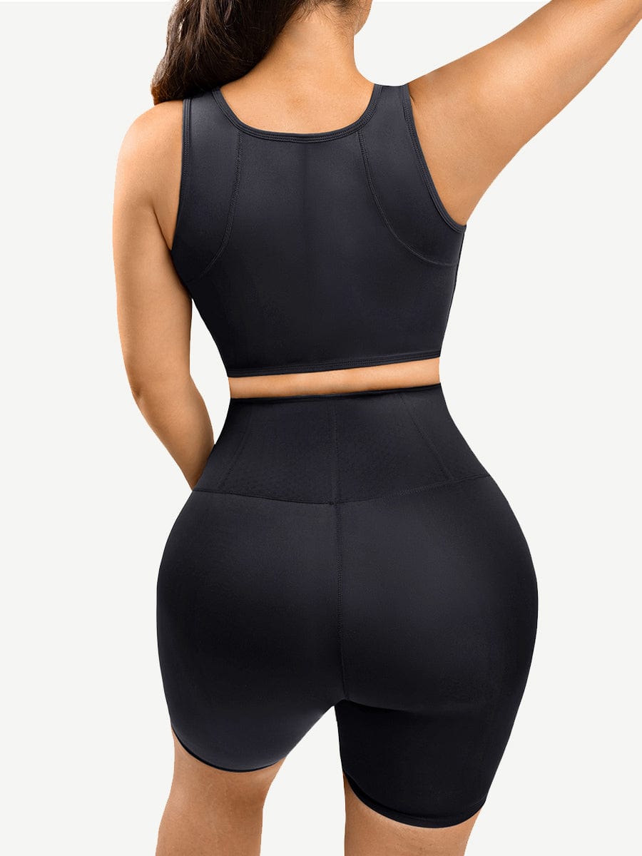 Zipper Sports Shockproof Bra Crop With Four steel Boning