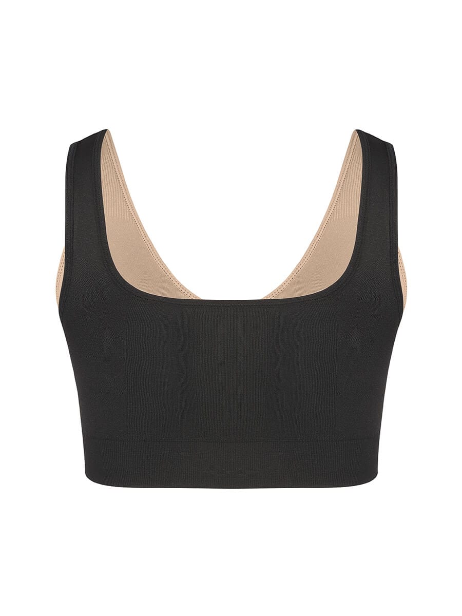 Reversible Wireless Comfort Bust Support Shaper Bra with Removable Cups