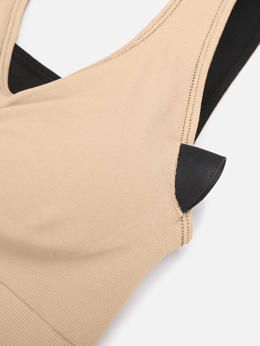 Reversible Wireless Comfort Bust Support Shaper Bra with Removable Cups