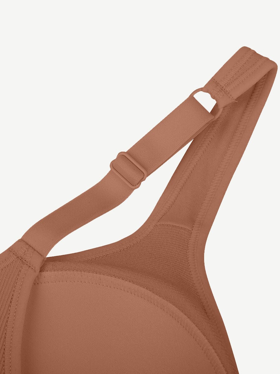 Wireless Seamless Bust Support Wide Shoulder Straps Shapewear Bra