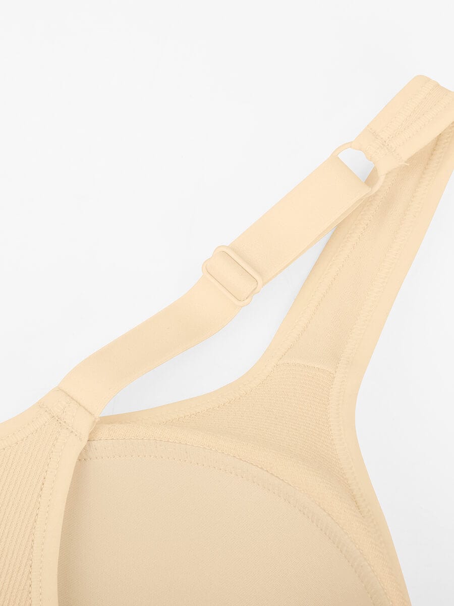 Wireless Seamless Bust Support Wide Shoulder Straps Shapewear Bra