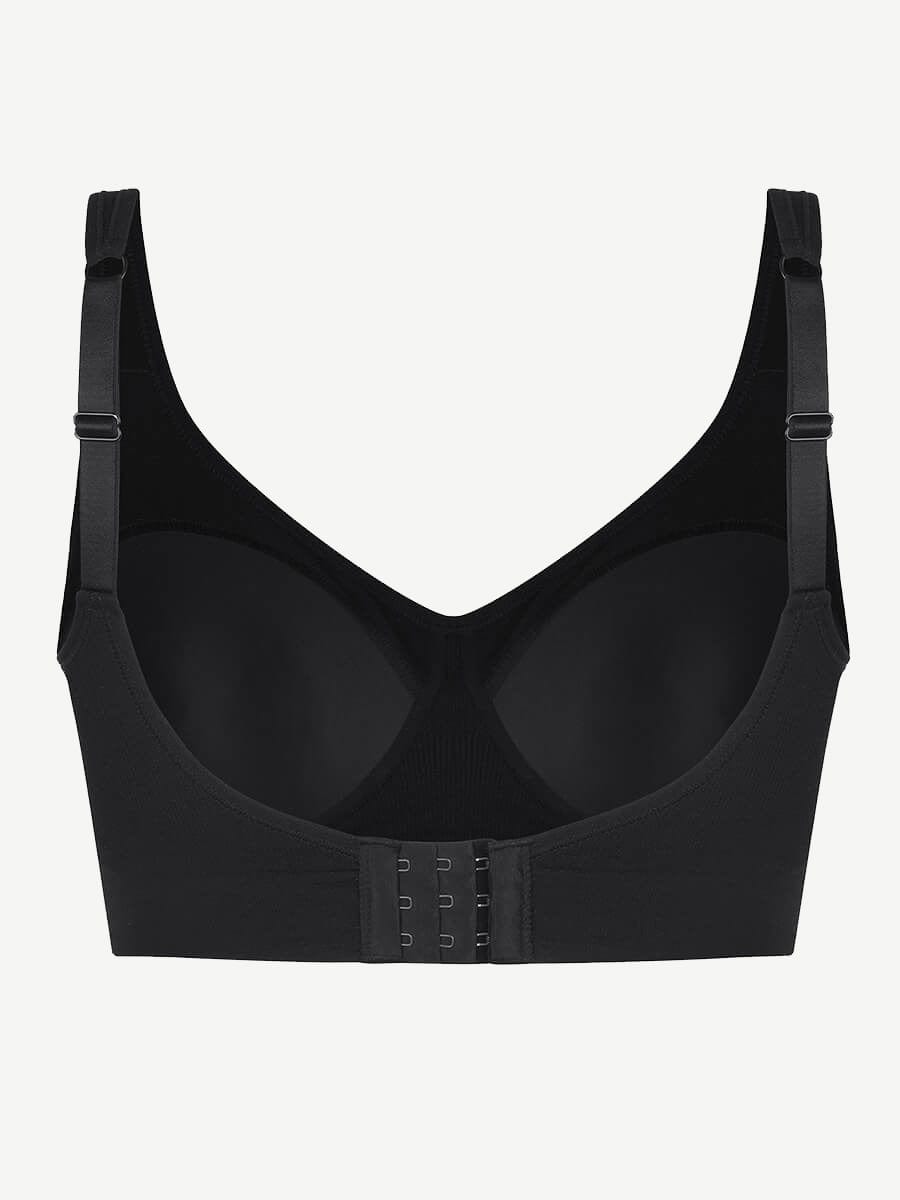 Wireless Seamless Bust Support Wide Shoulder Straps Shapewear Bra
