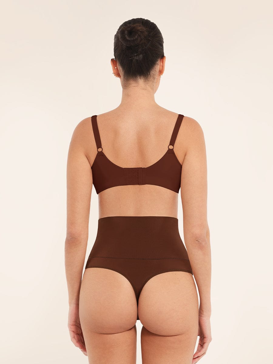 Seamless Comfort Underarm Smoothing V-Neck Bralette with Adjustable Straps