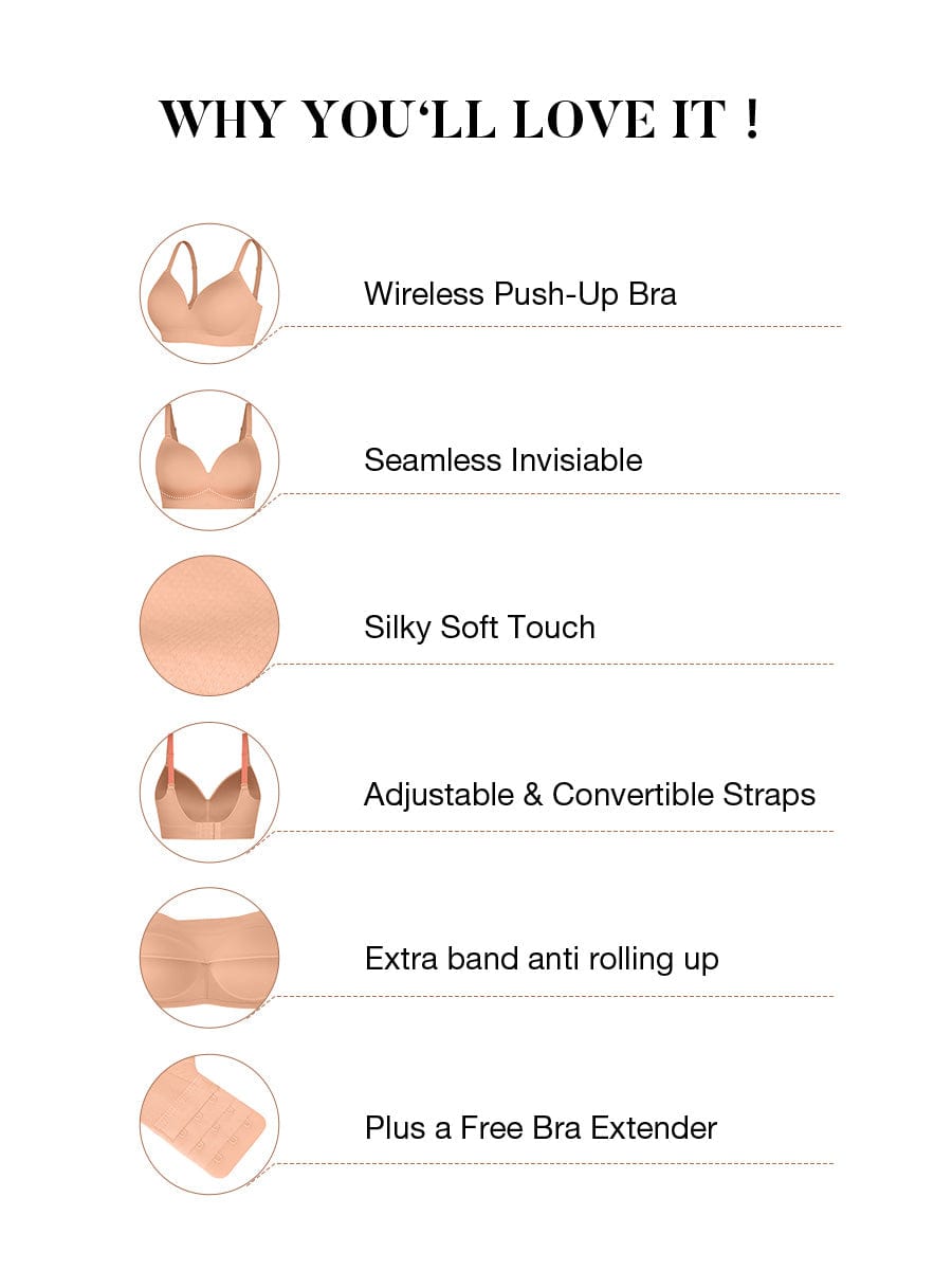 Seamless Wireless Bust Support Shapewear Bra