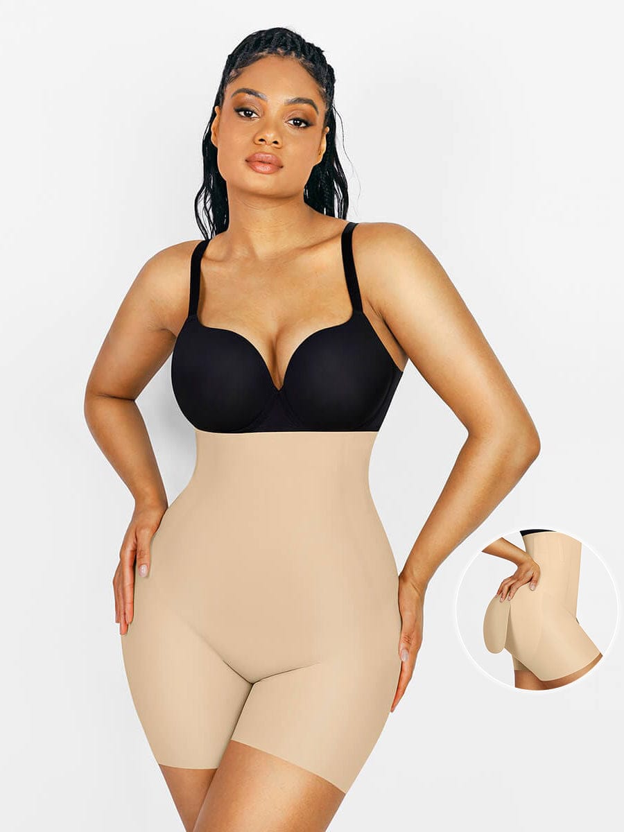 High Waist Air Slim Butt Lifter Built-in Removable Buttock Pads