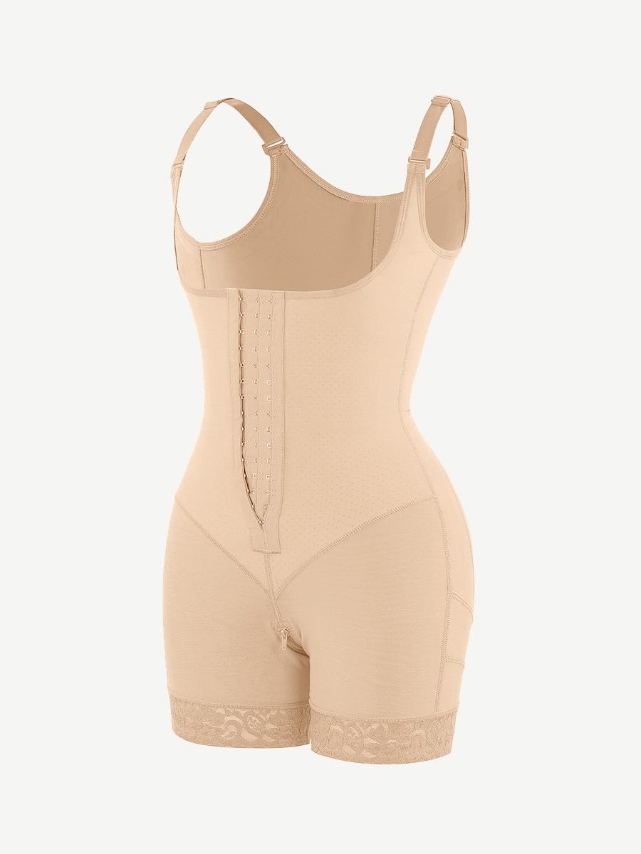 Breathable Latex Open Bust Tummy Control Firm Compression Shapewear