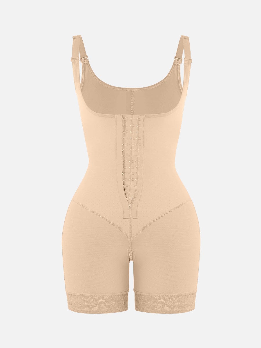 Breathable Latex Open Bust Tummy Control Firm Compression Shapewear