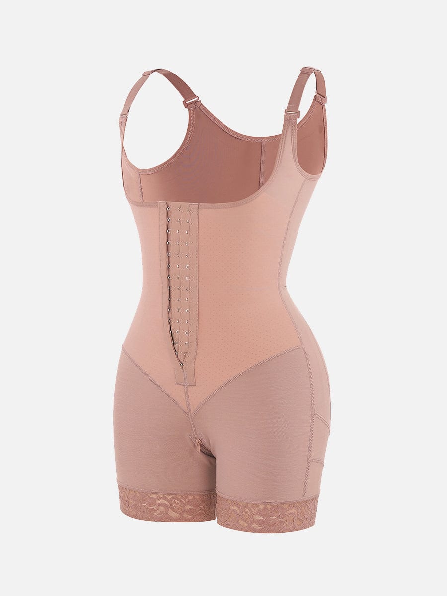 Breathable Latex Open Bust Tummy Control Firm Compression Shapewear