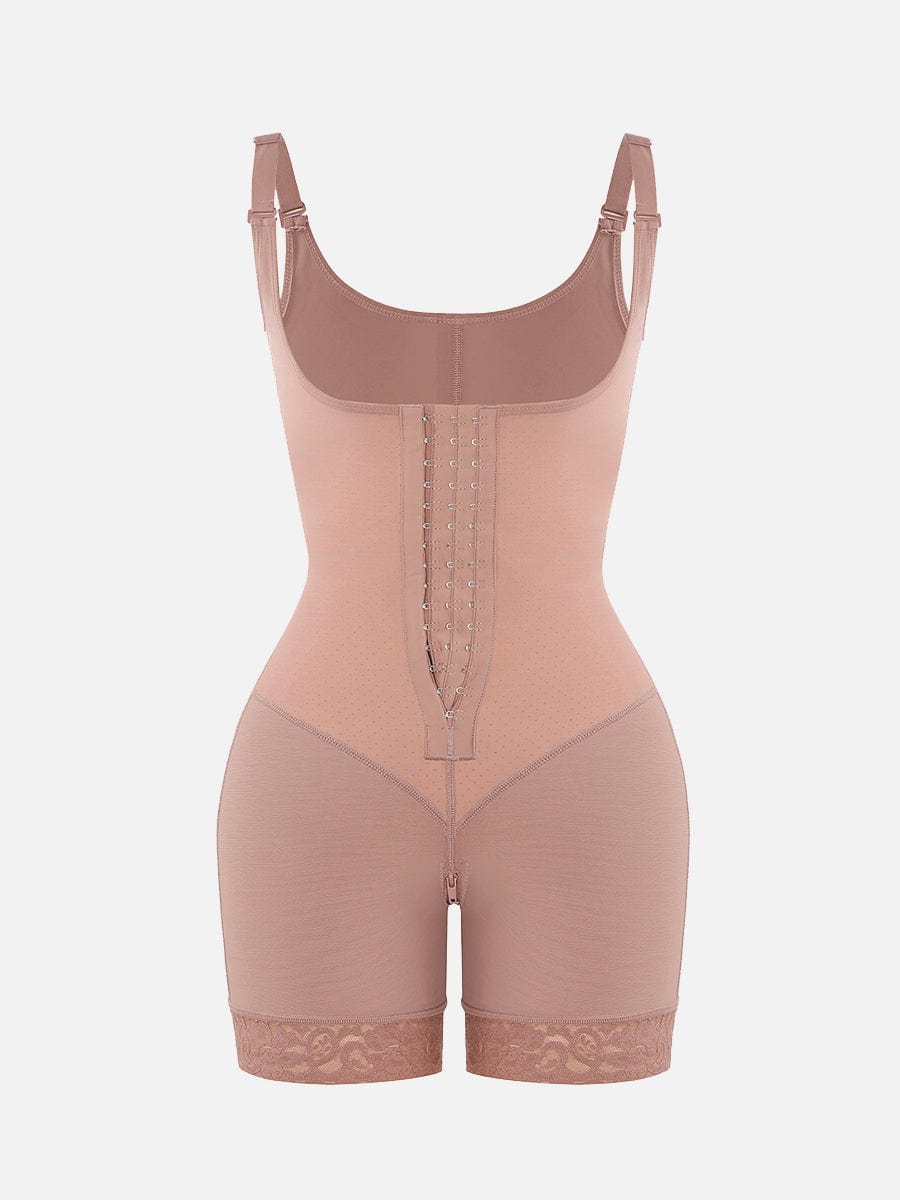 Breathable Latex Open Bust Tummy Control Firm Compression Shapewear