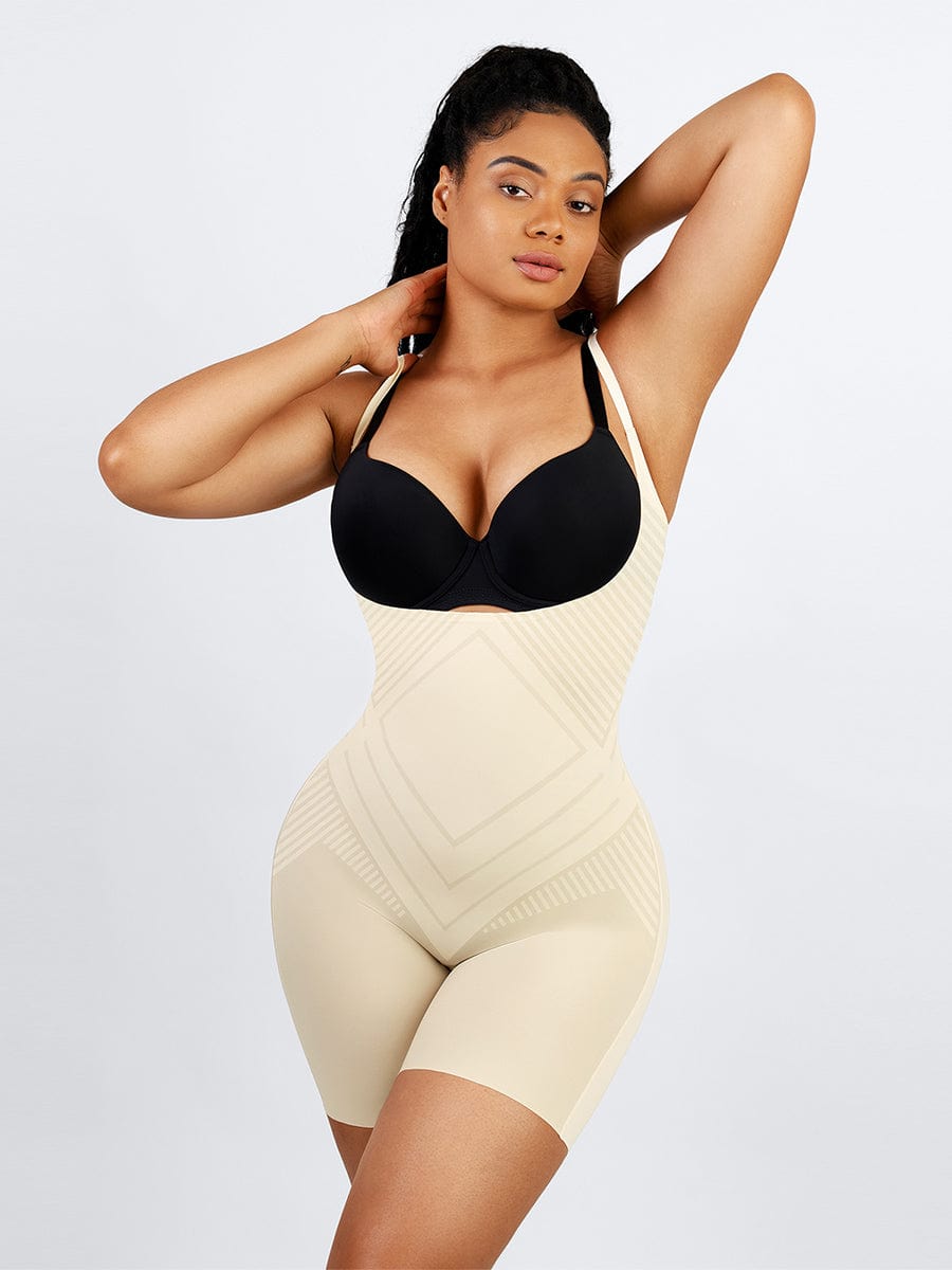 Liquid Spandex Air Slim Open-Bust Mid-Thigh Shaping Boyshort Shapewear