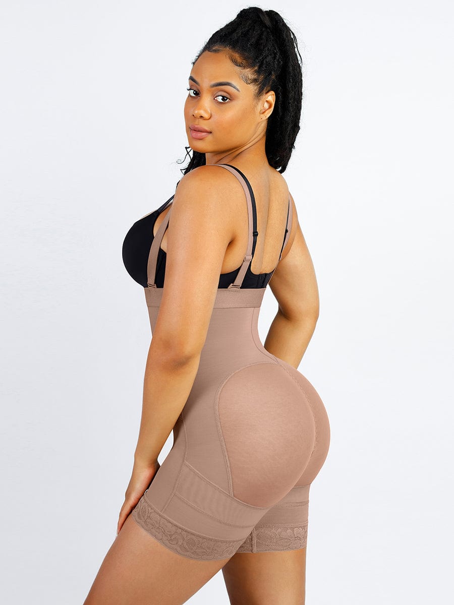 Sexy Lace Firm Compression Latex Buttocks Lifting Shapewear