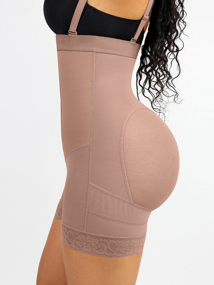 Sexy Lace Firm Compression Latex Buttocks Lifting Shapewear