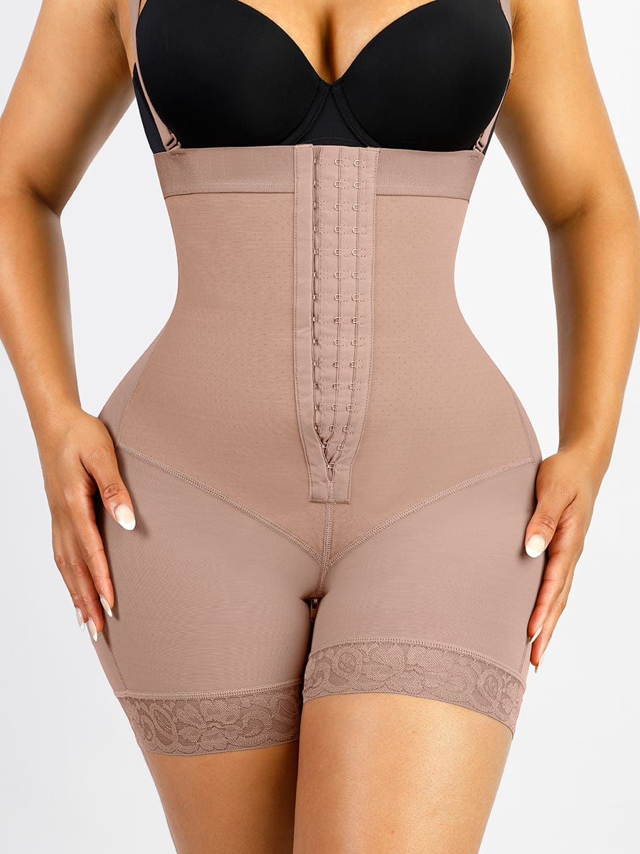 Sexy Lace Firm Compression Latex Buttocks Lifting Shapewear