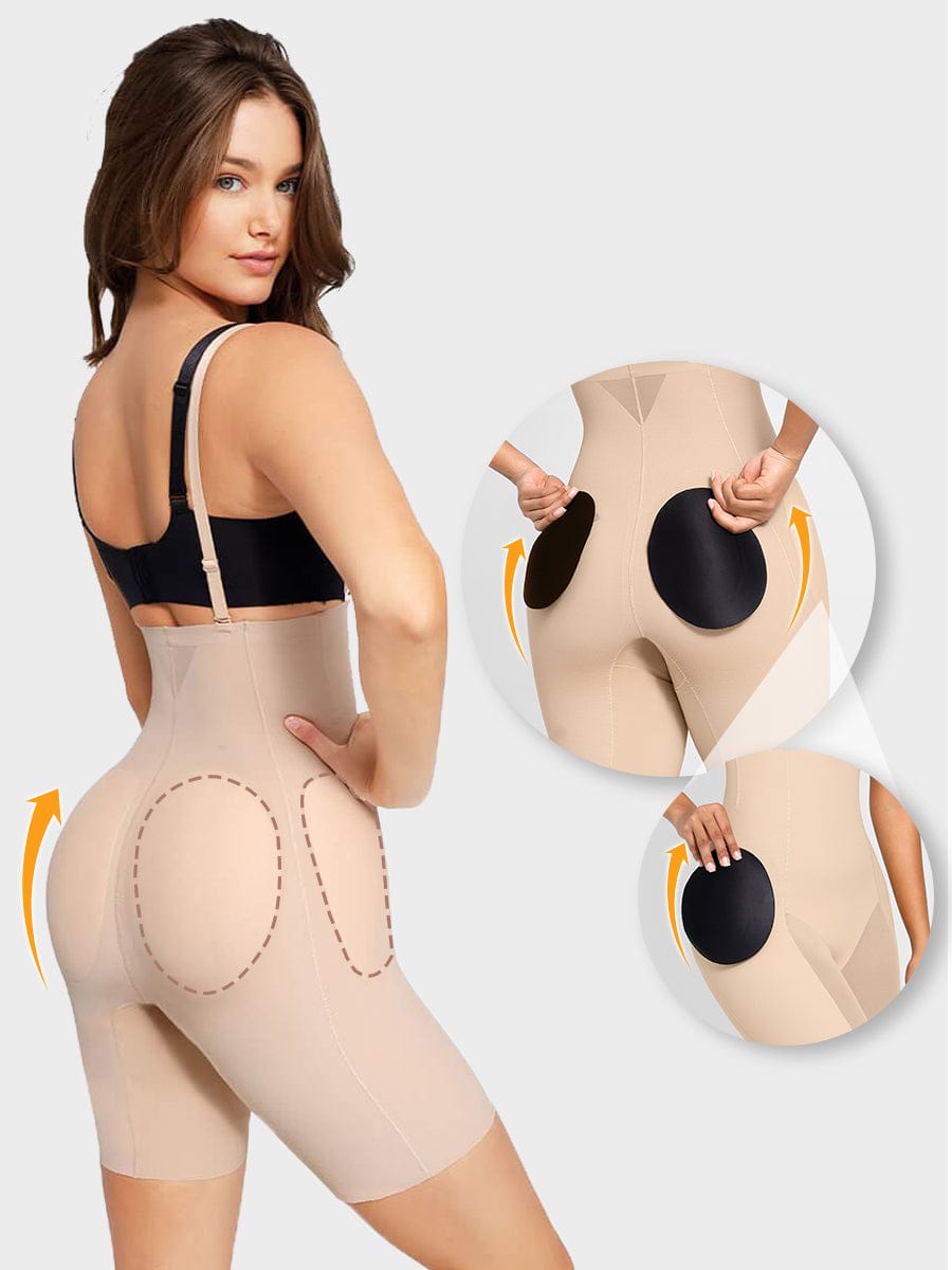 3 IN 1 High Waist Tummy Control Padded Hips And Butt Seamless Shaper