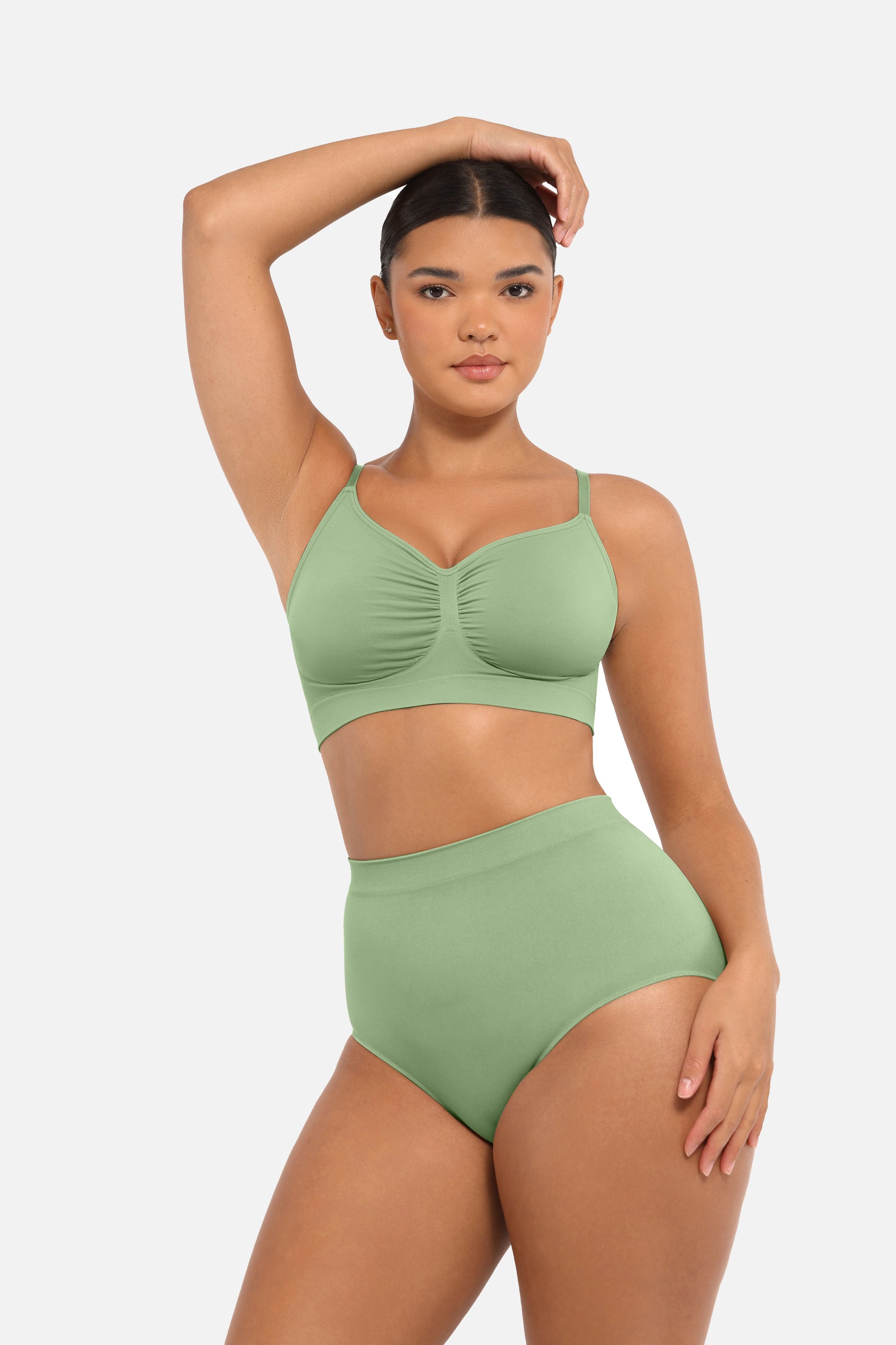 Seamless High-Waist Tummy Control Antibacterial Peach Hip Brief