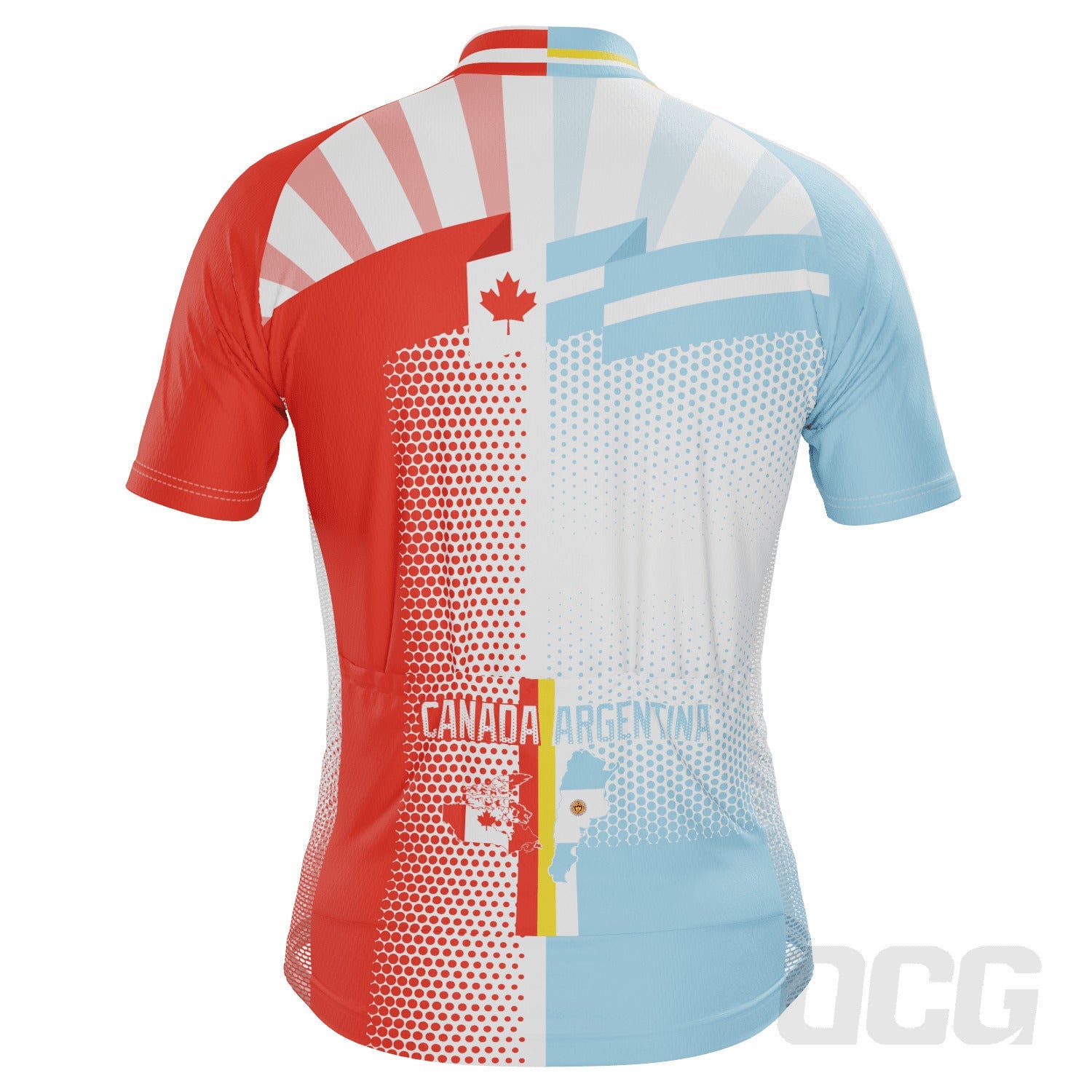 Men's World Countries Team Argentina & Canada Icon Short Sleeve Cycling Jersey
