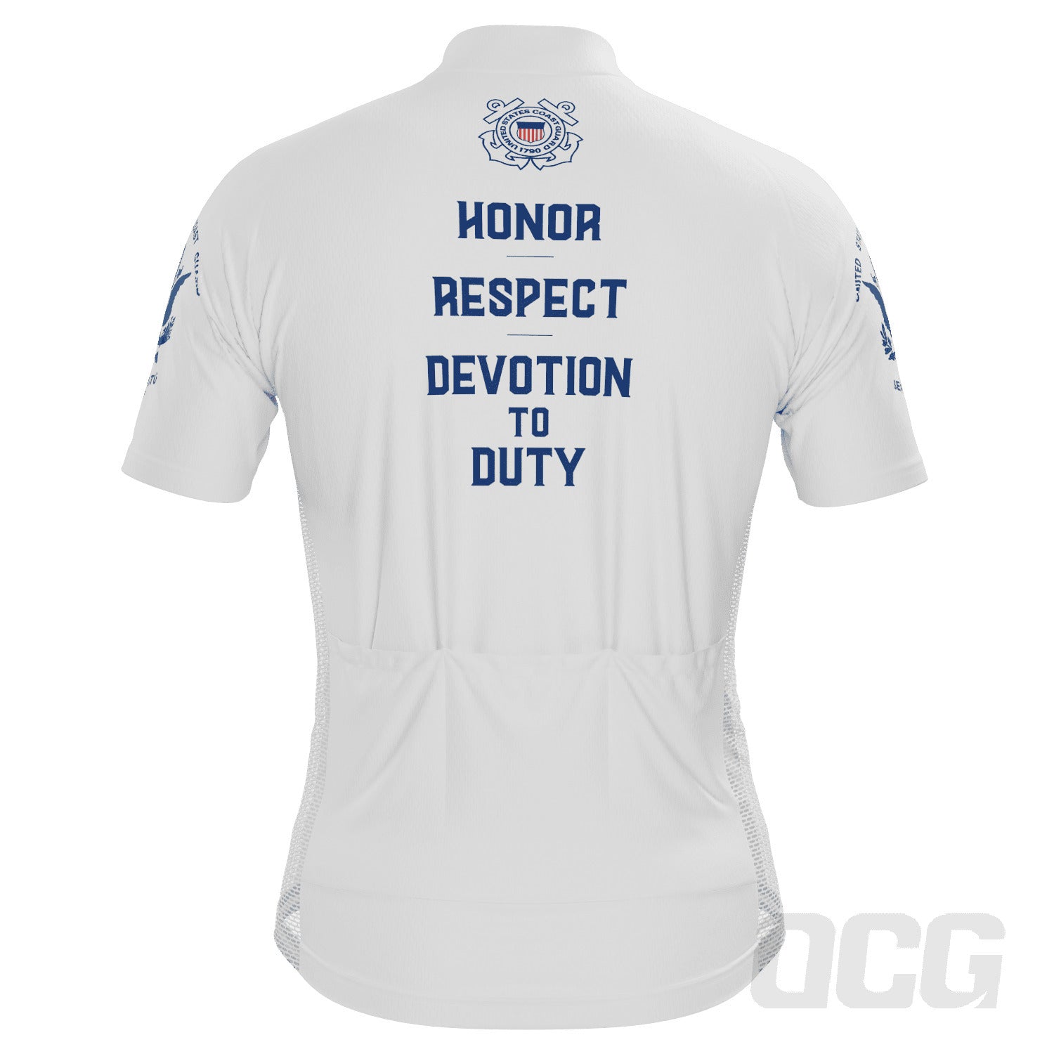 Men's USAF United States Coast Guard Short Sleeve Cycling Jersey