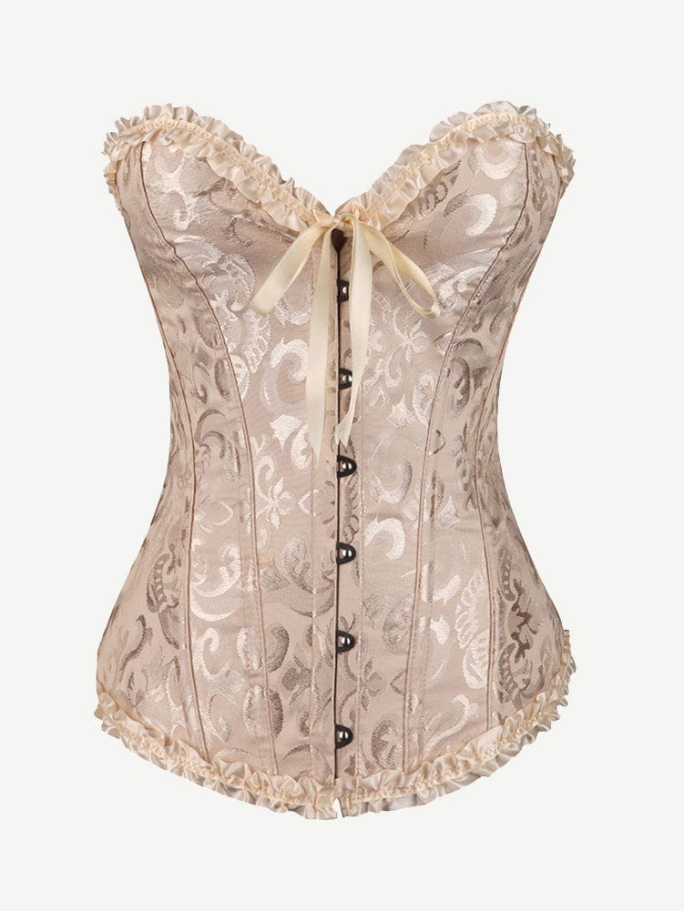 Curve Creator Stylish Lace Up Gothic Bustiers Corsets Satin Steel Boned Bodyshaper
