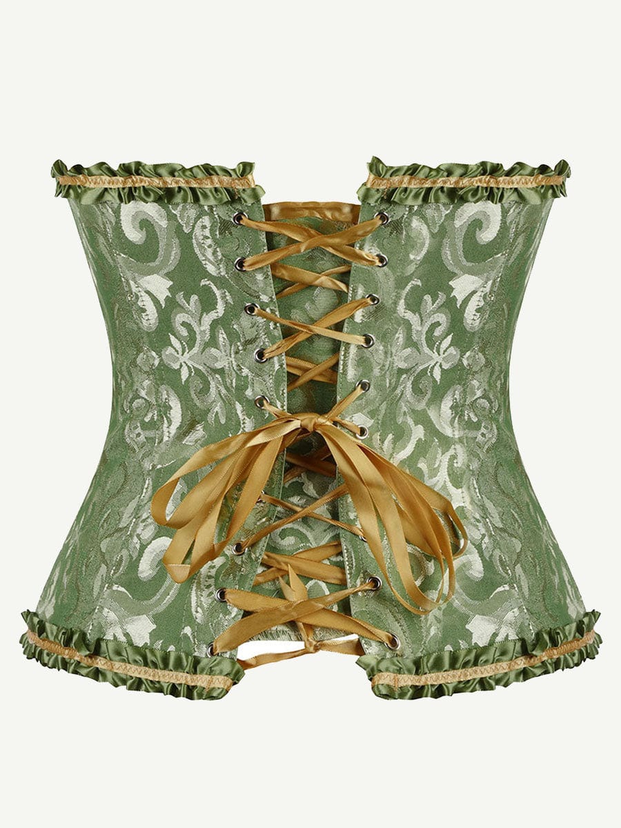 Curve Creator Stylish Lace Up Gothic Bustiers Corsets Satin Steel Boned Bodyshaper