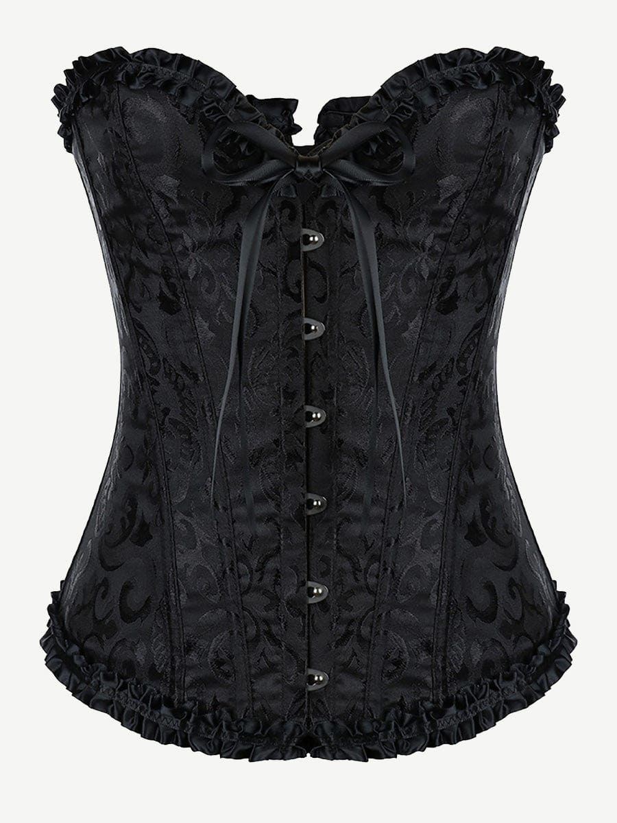 Curve Creator Stylish Lace Up Gothic Bustiers Corsets Satin Steel Boned Bodyshaper