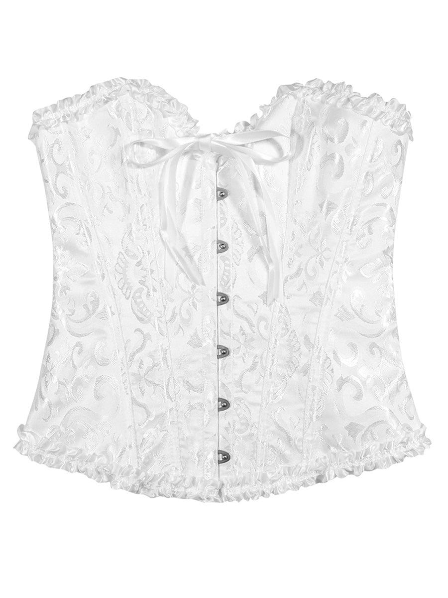 Curve Creator Stylish Lace Up Gothic Bustiers Corsets Satin Steel Boned Bodyshaper