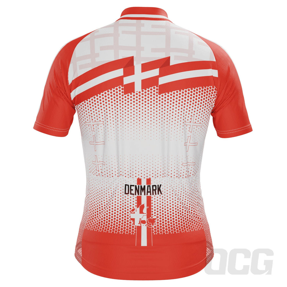 Men's World Countries Team Denmark Icon Short Sleeve Cycling Jersey
