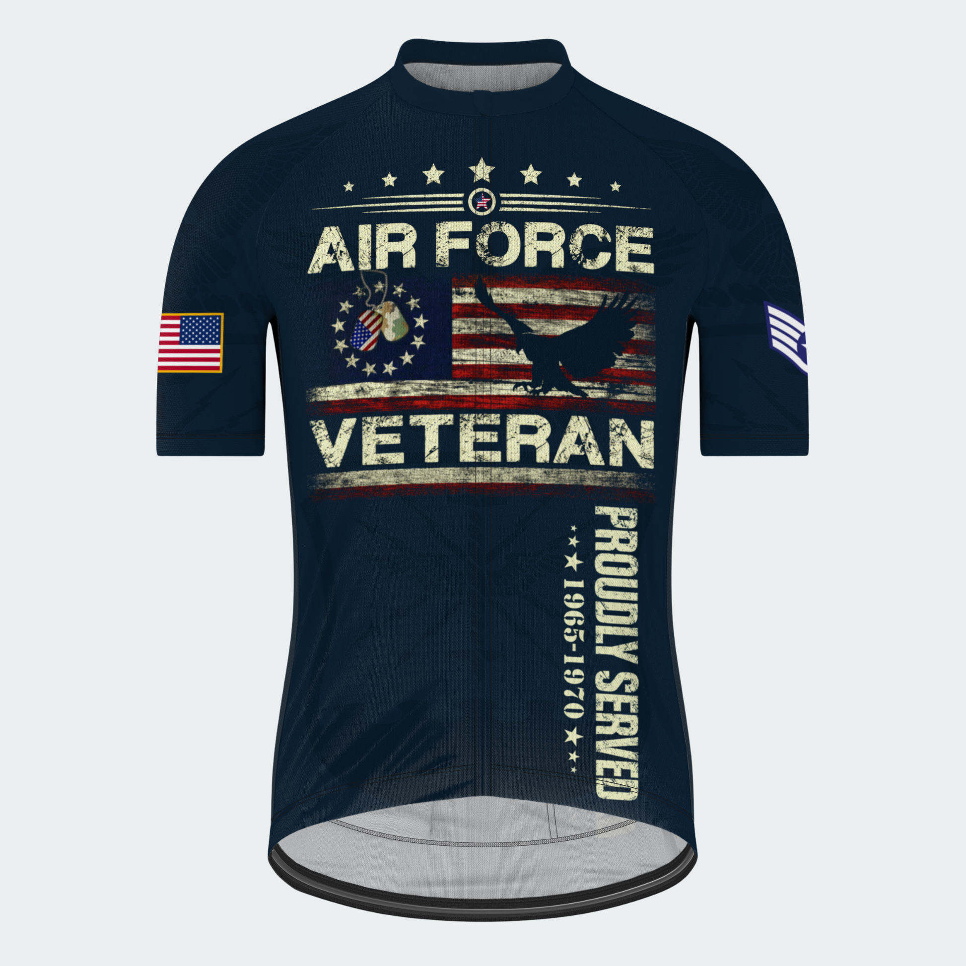 Men’s Air Force Veteran Proudly Served Cycling Jersey & Kit