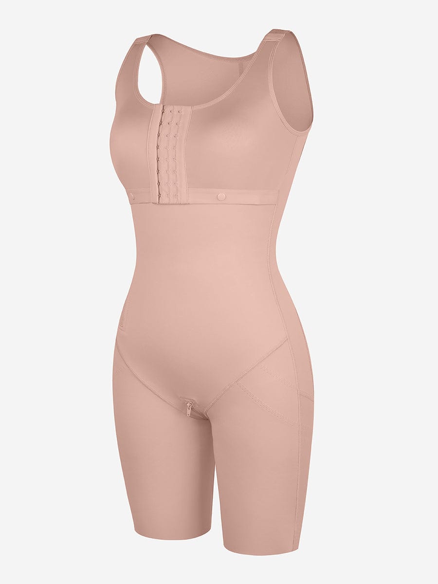 Post-Operative Breast-Covering Side-Zip Body Shaper