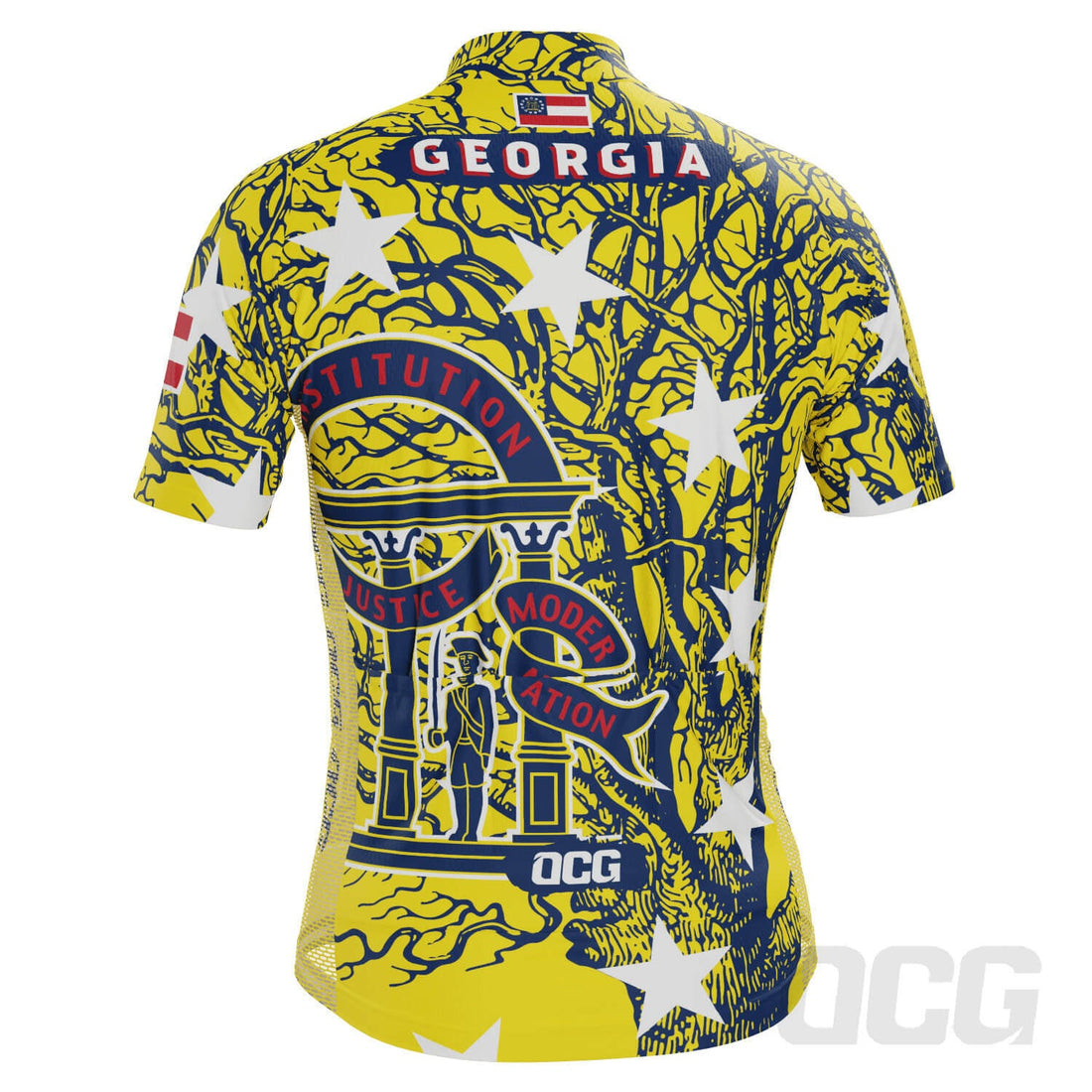 Men's Georgia US State Icon Short Sleeve Cycling Jersey