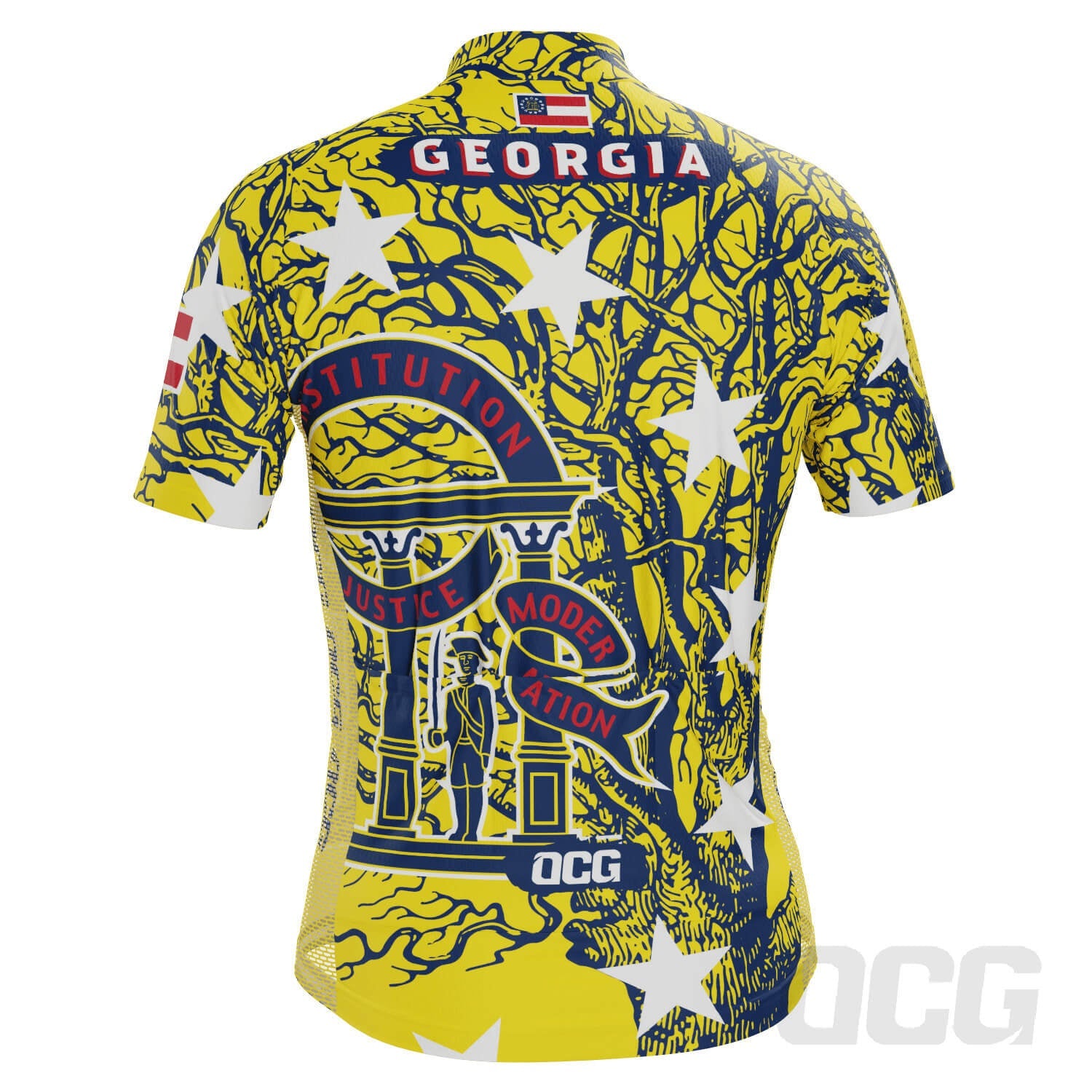 Men's Georgia US State Icon Short Sleeve Cycling Jersey
