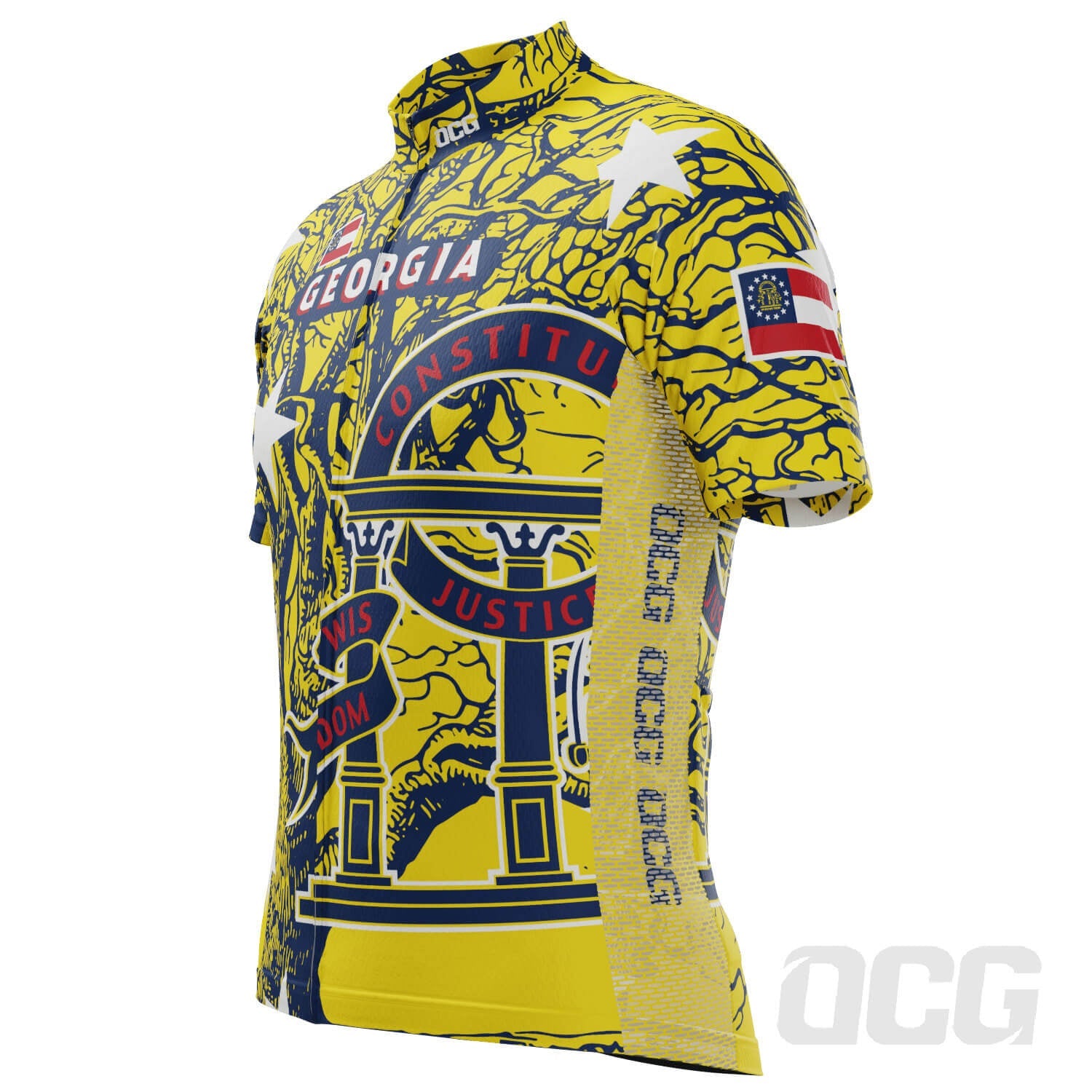 Men's Georgia US State Icon Short Sleeve Cycling Jersey