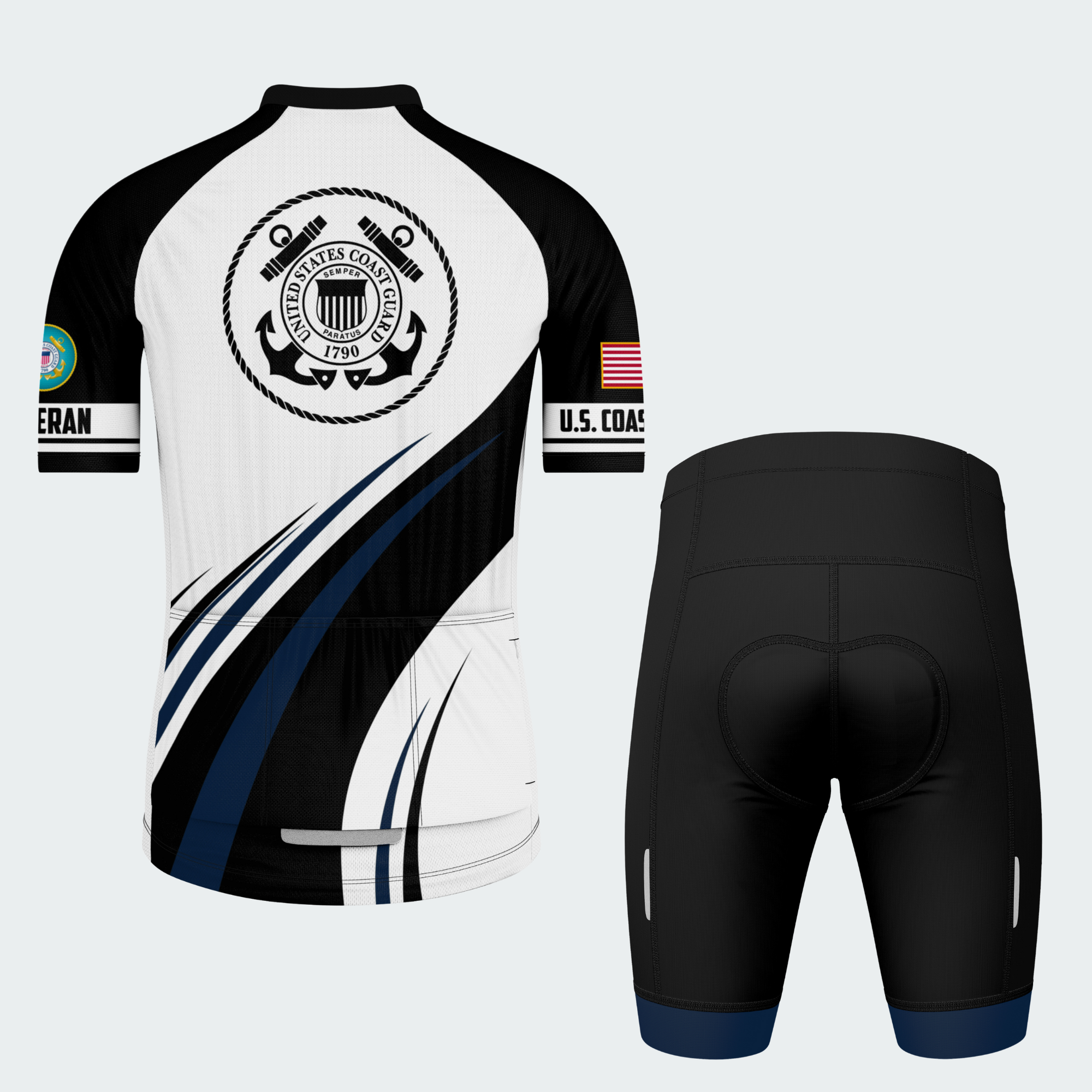 Men’s Personalized U.S. Coast Guard Proudly Served Cycling Jersey & Kit