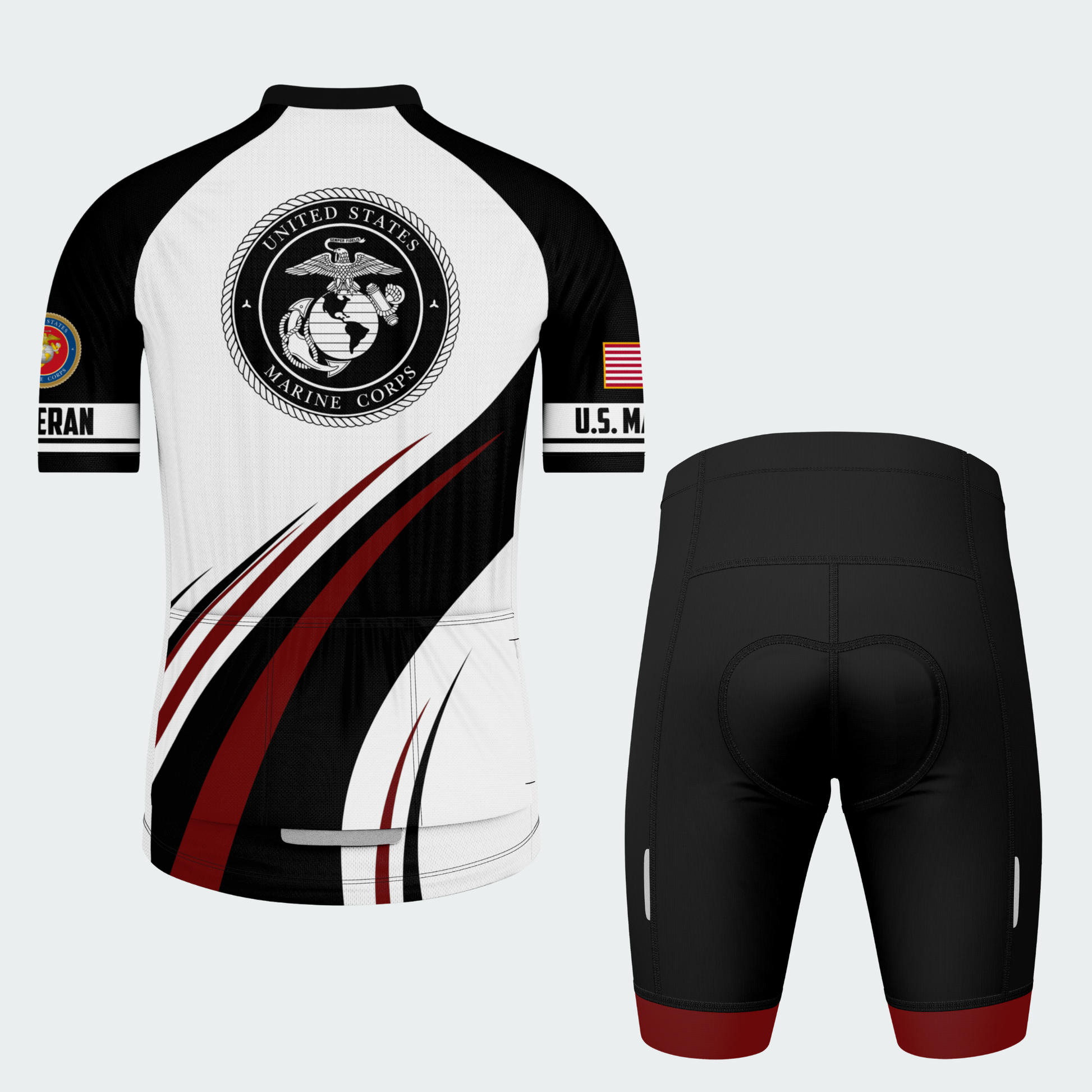 Men’s Personalized U.S. Marines Proudly Served Cycling Jersey & Kit