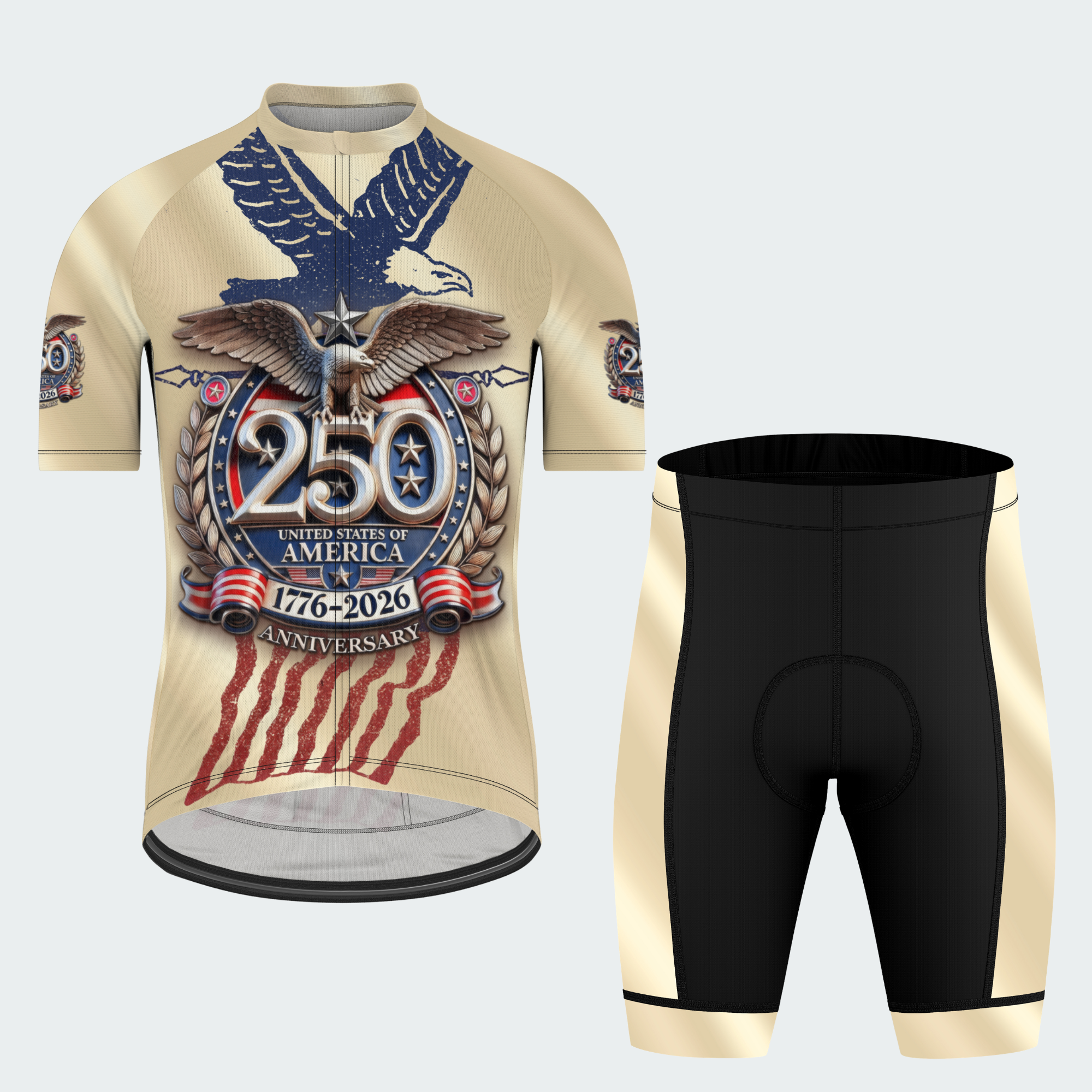 Men’s American Pride USA 250th Eagle Cycling Jersey & Kit