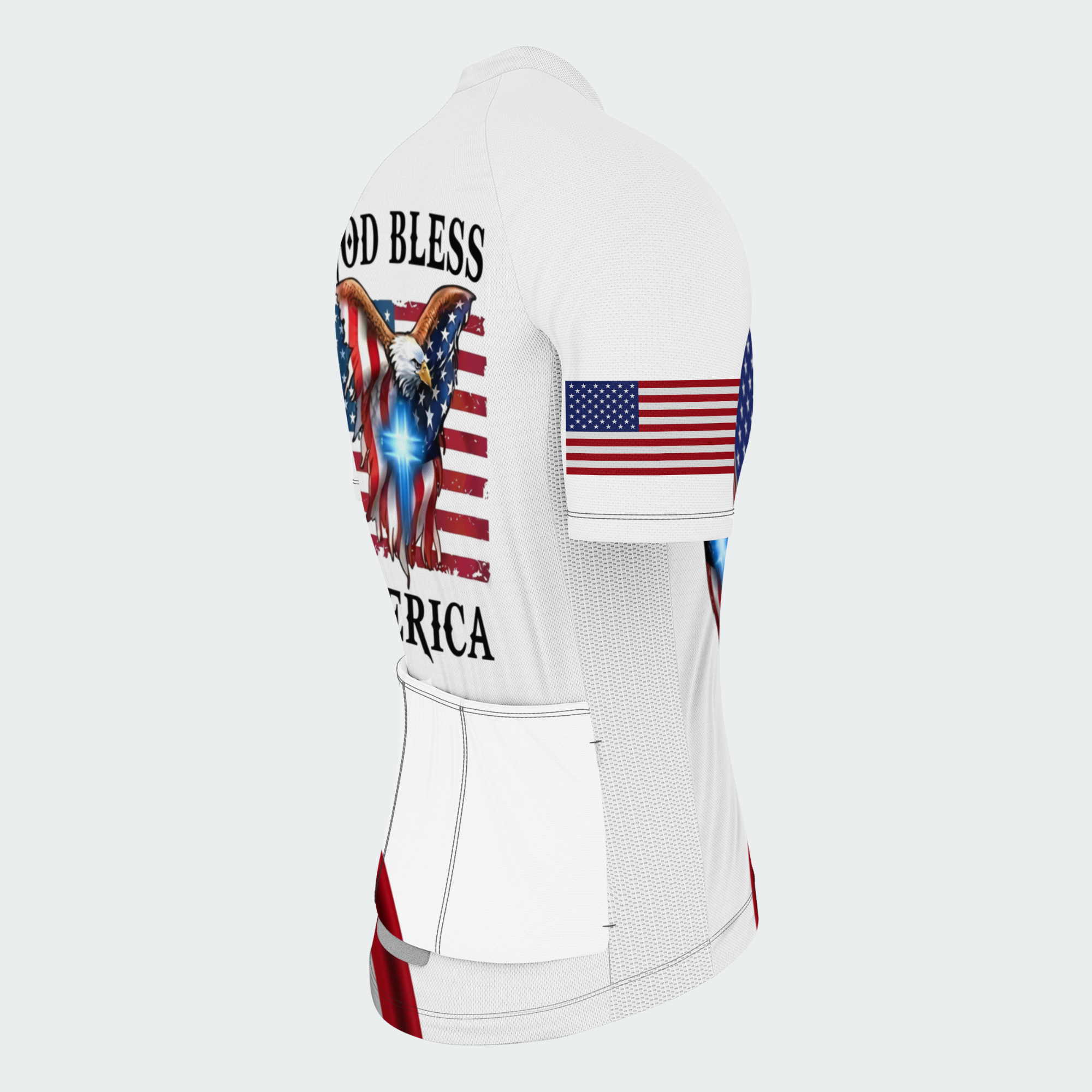 Men’s American Pride God Bless America Faith & Freedom Regular Fit Cycling Kit
