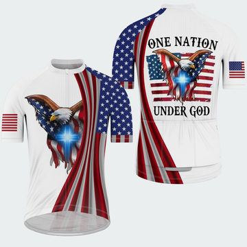 Men’s American Pride One Nation Under God Faith & Freedom Regular Fit Cycling Kit